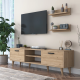 Modern, lüks, medya konsollu oturma odası için TV Ünitesi